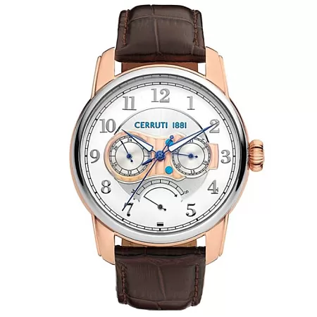 ΡΟΛΟΙ CERROUTI CRA29501 CERRUTI Turicchi Brown Leather Strap