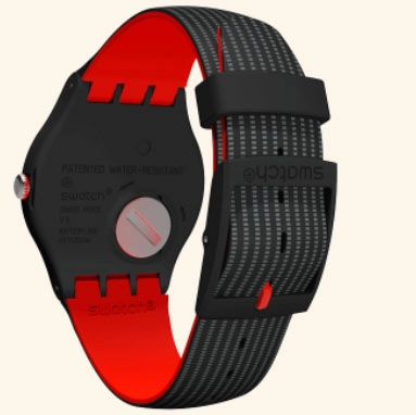 ΡΟΛΟΙ SWATCH SUOB714 SUON708 SWATCH Gaet Black Silicone Strap