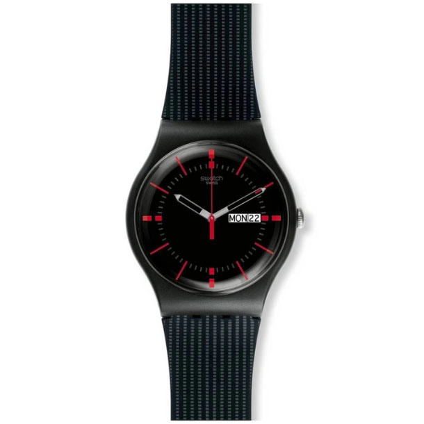 ΡΟΛΟΙ SWATCH SUOB714 SUON708 SWATCH Gaet Black Silicone Strap