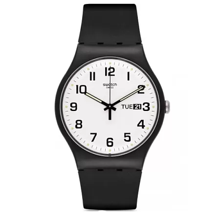 ΡΟΛΟΙ SWATCH  SUOB705 SWATCH Twice Again Black Silicone Strap