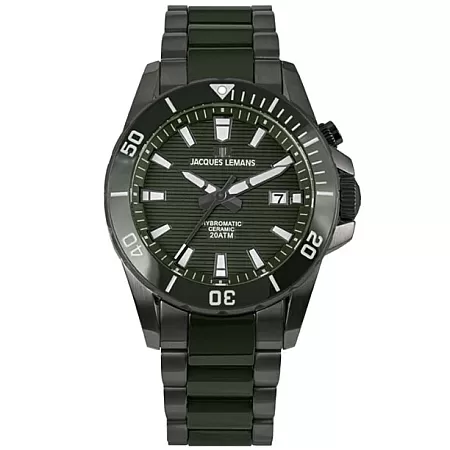 Ρολόι Jacques 1-2222F Jacques LEMANS Hybromatic Two Tone Combined Materials Bracelet Limited Edition