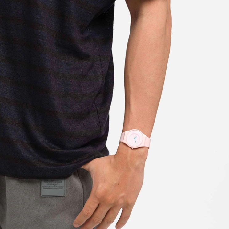 ΡΟΛΟΙ SWATCH  SS09P100 SWATCH Caricia Rosa Rose  Silicone Strap