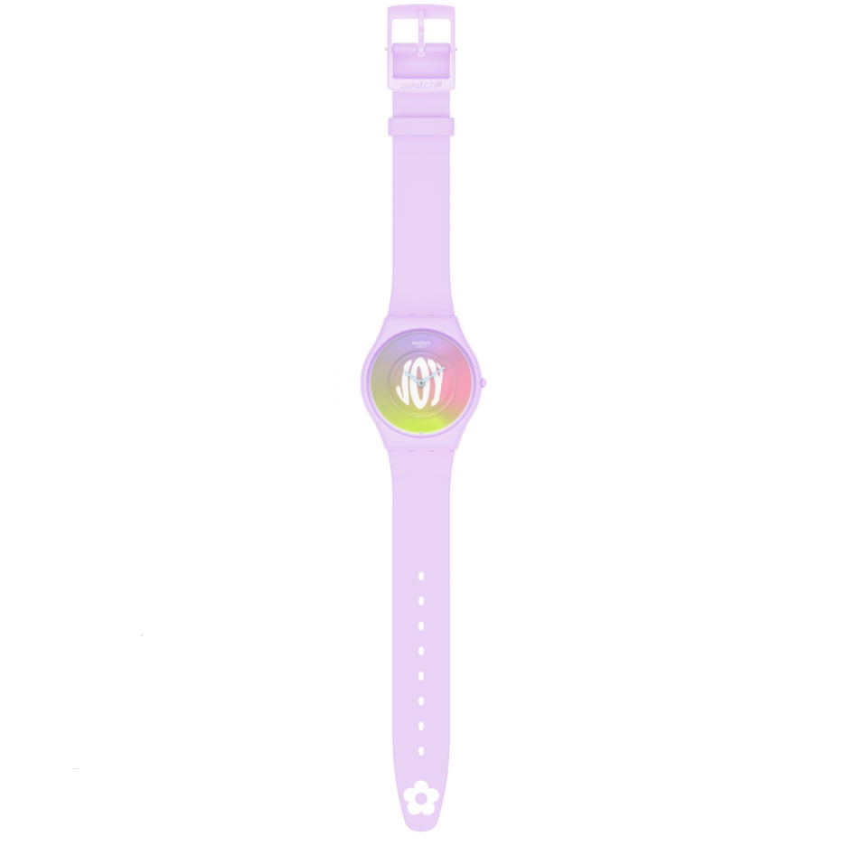 ΡΟΛΟΙ SWATCH  SS09V101 SWATCH Time For Joy Purple Silicone Strap
