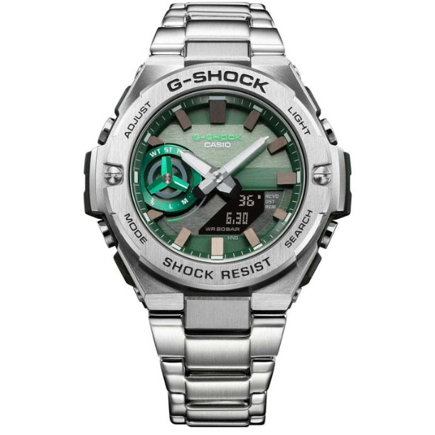 ΡΟΛΟΙ CASIO  GST-B500AD-3AER CASIO G-SHOCK Smartwatch Tough Solar Chronograph Silver Stainless Steel Bracelet