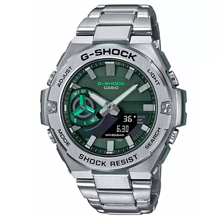 ΡΟΛΟΙ CASIO  GST-B500AD-3AER CASIO G-SHOCK Smartwatch Tough Solar Chronograph Silver Stainless Steel Bracelet