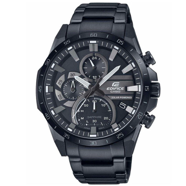 ΡΟΛΟΙ CASIO  EFS-S620DC-1AVUEF CASIO Edifice Solar Black Stainless Steel Bracelet
