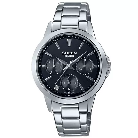 ΡΟΛΟΙ CASIO  SHE-3516D-1AUEF CASIO Sheen Crystals Silver Stainless Steel Bracelet