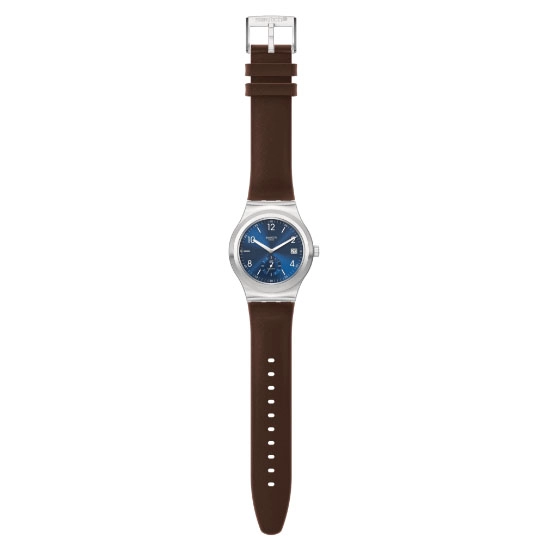 ΡΟΛΟΙ SWATCH  SY23S410 SWATCH Magnificent Irony Brown Leather Strap