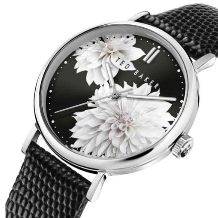 ΡΟΛΟΙ TED BAKER BKPPHF007 TED BAKER Phylipa Peonia Black Leather Strap