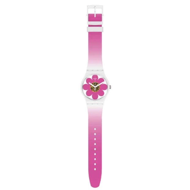 ΡΟΛΟΙ SWATCH SO32M104 SWATCH Flower Hour Two Tone Silicone Strap