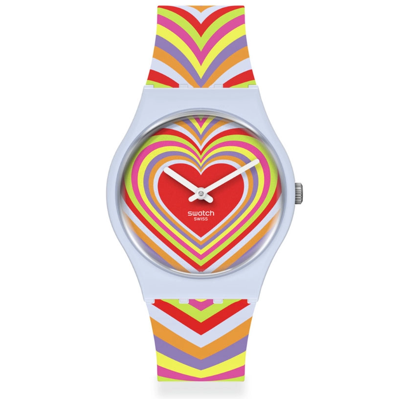 ΡΟΛΟΙ SWATCH SO31S100 SWATCH Groovy Love Multicolor Silicone Strap