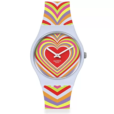 ΡΟΛΟΙ SWATCH SO31S100 SWATCH Groovy Love Multicolor Silicone Strap
