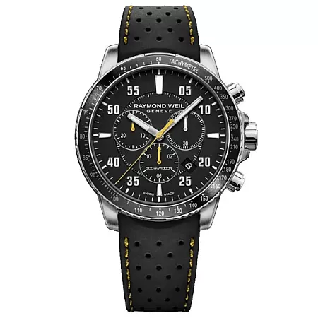 Ρολόι RAYMOND WEIL 8570-SR2-05207 RAYMOND WEIL Tango Automatic Chronograph Black Rubber Strap