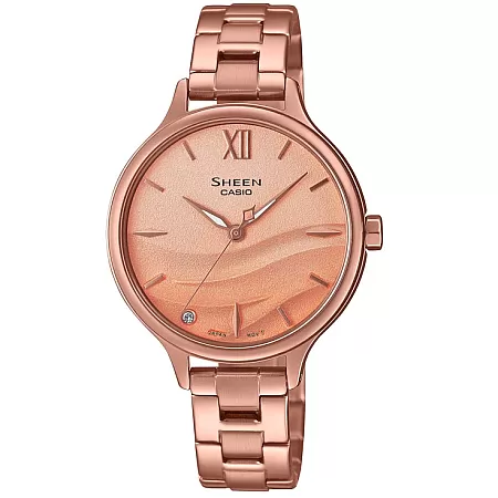ΡΟΛΟΙ CASIO  SHE-4550PG-4AUER CASIO SHEEN Rose Gold Stainless Steel Bracelet
