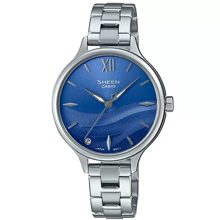 ΡΟΛΟΙ CASIO  SHE-4550D-2BUER CASIO SHEEN Silver Stainless Steel Bracelet