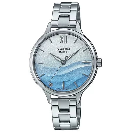 ΡΟΛΟΙ CASIO  SHE-4550D-2AUER CASIO SHEEN Silver Stainless Steel Bracelet