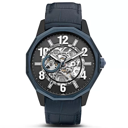 ΡΟΛΟΙ CERRUTI CIWGE2206302 CERRUTI Molveno Automatic Blue Leather Strap