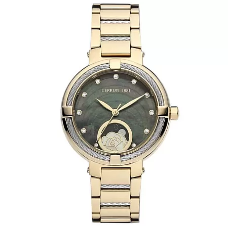ΡΟΛΟΙ CERRUTI CIWLH2205903 CERRUTI Gardena Crystals Two Tone Stainless Steel Bracelet