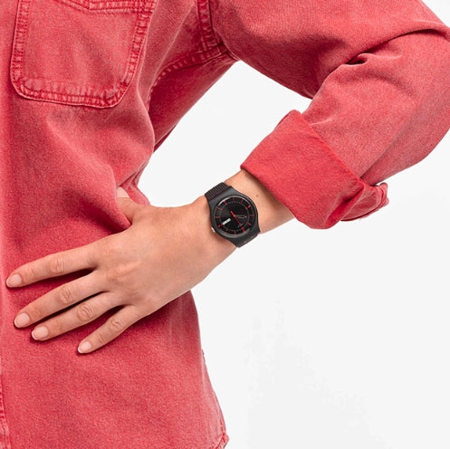 ΡΟΛΟΙ SWATCH SO29B710 SWATCH Gaet Again Black Silicone Strap