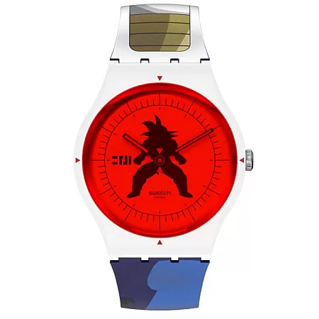 ΡΟΛΟΙ SWATCH SUOZ348 SWATCH Vegeta X Swatch Dragonball Z Multicolor Silicone Strap