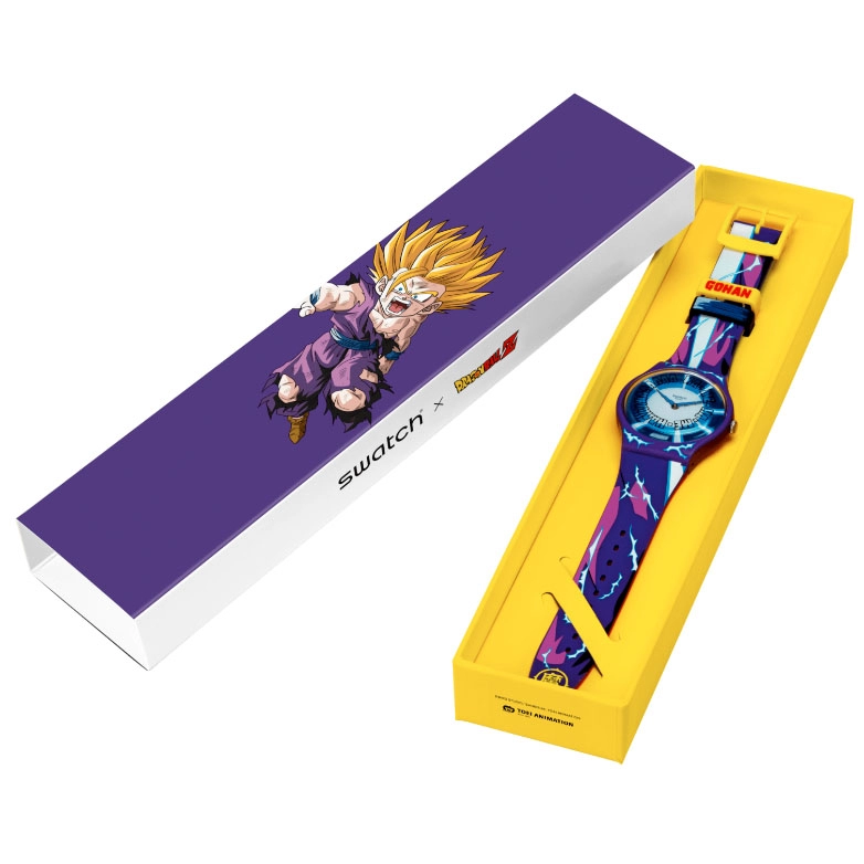 ΡΟΛΟΙ SWATCH SUOZ345 SWATCH Gohan X Swatch Dragonball Z Multicolor Silicone Strap
