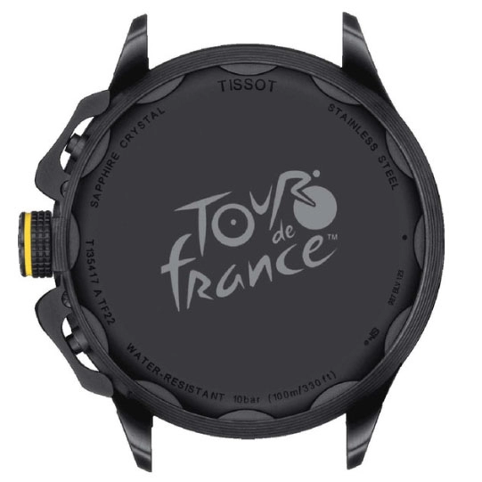 ΡΟΛΟΙ TISSOT  T1354173705100 TISSOT T-Race Cycling 2022 Tour de France Chronograph Black Leather Strap Special Edition