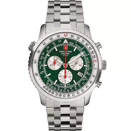 ΡΟΛΟΙ SWISS ALPINE MILITARY SAM7078.9134 SWISS ALPINE MILITARY Spirit Chronograph  Stainless Steel Bracelet