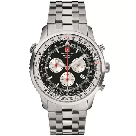 ΡΟΛΟΙ SWISS ALPINE MILITARY SAM7078.9137 SWISS ALPINE MILITARY Spirit Chronograph  Stainless Steel Bracelet