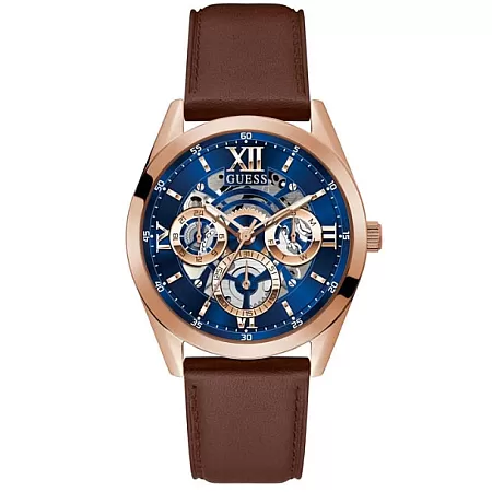 ΡΟΛΟΙ GUESS GW0389G3  GUESS Tailor Brown Leather Strap