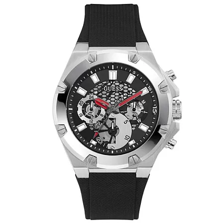 ΡΟΛΟΙ GUESS  GW0334G1 GUESS Third Gear Black Rubber Strap
