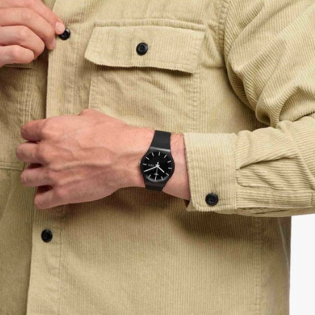 ΡΟΛΟΙ SWATCH SO29B704 SWATCH Mono Black Black Biosourced Strap