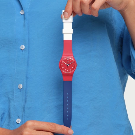 ΡΟΛΟΙ SWATCH SO28R112 SWATCH Color Bloco Multicolor Silicone Strap