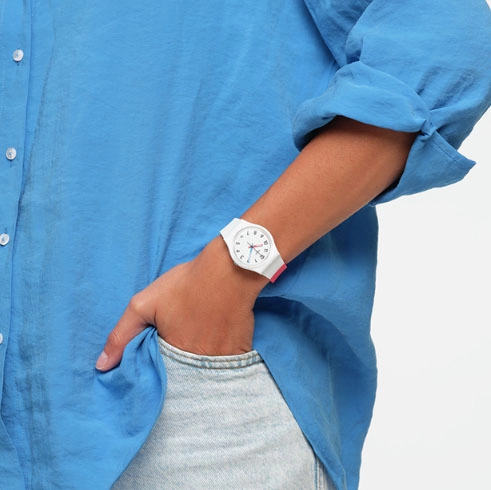 ΡΟΛΟΙ SWATCH SO28W400 SWATCH Gent In The Block Multicolor Silicone Strap