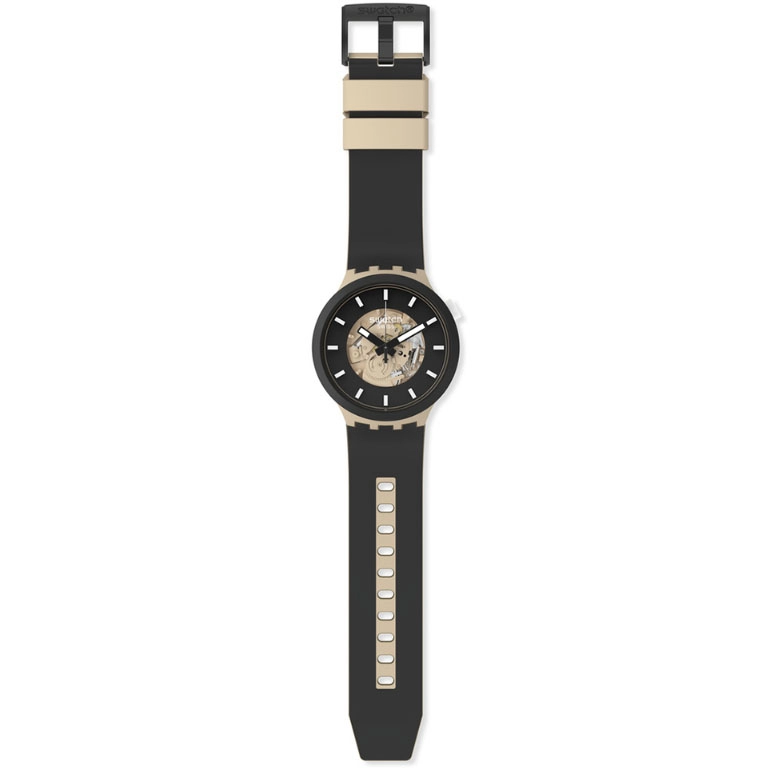 ΡΟΛΟΙ SWATCH  SB03C100 SWATCH Time For Taupe Two Tone Silicone Strap