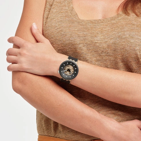 ΡΟΛΟΙ SWATCH  SB03C100 SWATCH Time For Taupe Two Tone Silicone Strap