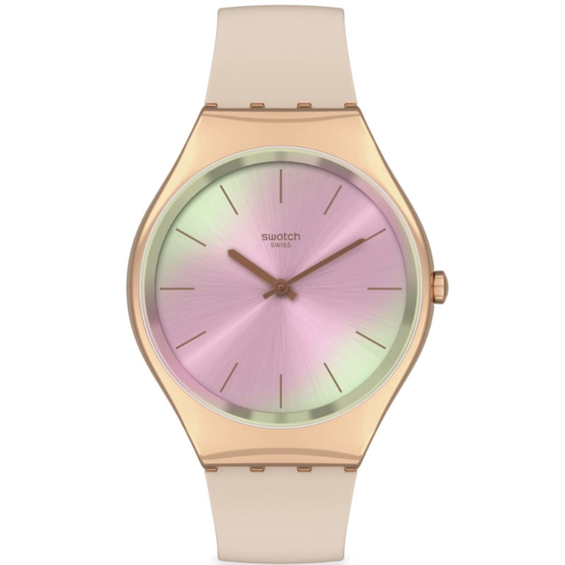 ΡΟΛΟΙ SWATCH  SYXG122 SWATCH Desert Mirage Beige Leather Strap