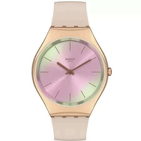 ΡΟΛΟΙ SWATCH  SYXG122 SWATCH Desert Mirage Beige Leather Strap
