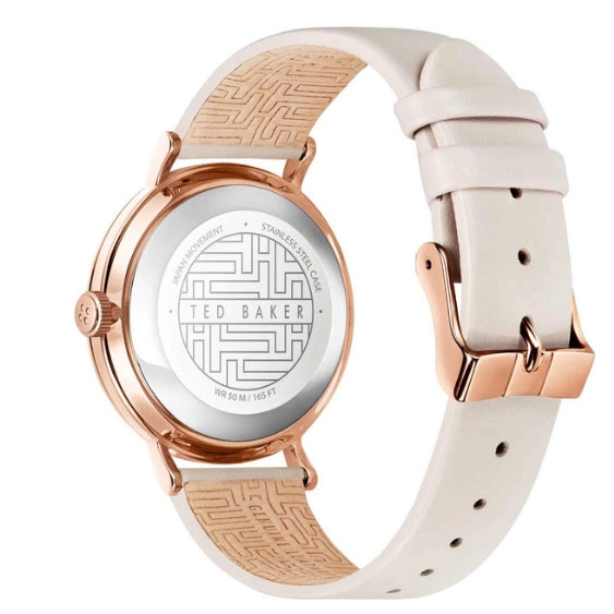 ΡΟΛΟΙ TED BAKER  BKPPHF132 TED BAKER Phylipa Moon Crystals White Leather Strap