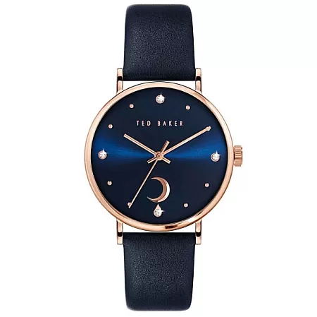 ΡΟΛΟΙ TED BAKER  BKPPHF131 TED BAKER Phylipa Moon Crystals Blue Leather Strap