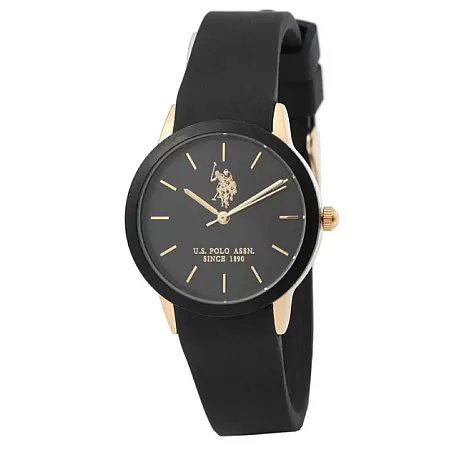 ΡΟΛΟΙ U.S. POLO  USP8156YG U.S.POLO Skyler Black Silicone Strap