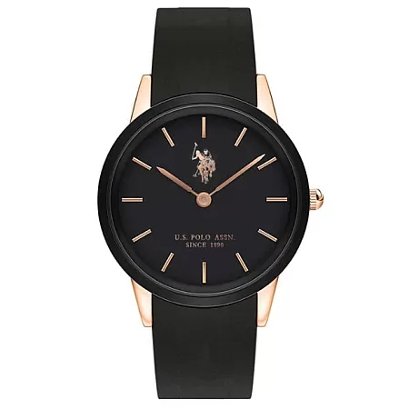 ΡΟΛΟΙ U.S. POLO  USP8154BK U.S.POLO Skyler Black Silicone Strap