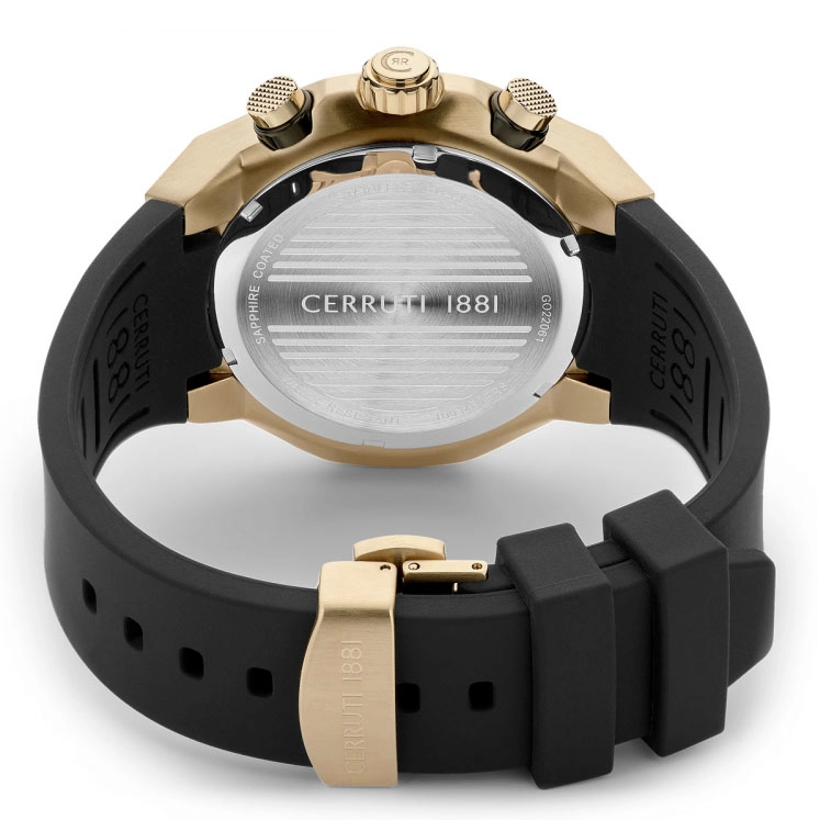 ΡΟΛΟΙ CERRUTI CIWGO2206103 CERRUTI Lucardo Multifunction  Black Silicone Strap