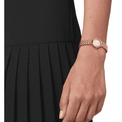 ΡΟΛΟΙ TISSOT T1400093311100 TISSOT T-Lady Lovely Round Rose Gold Stainless Steel Bracelet