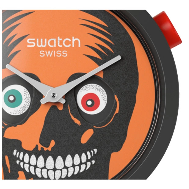 ΡΟΛΟΙ SWATCH SB03B700 SWATCH IT'S Spooky Time Black Silicone Strap