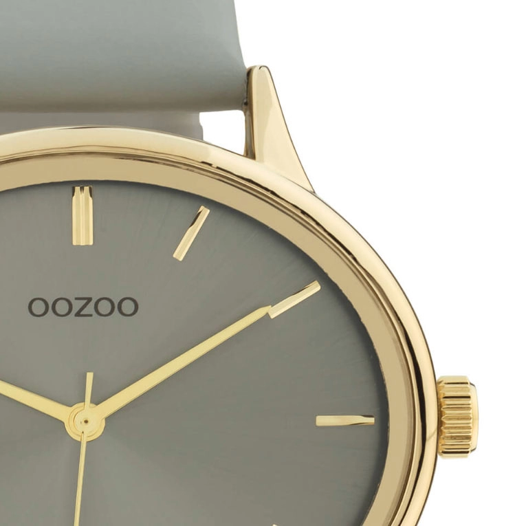 ΡΟΛΟΙ OOZOO C11050 OOZOO Timepieces Grey Leather Strap