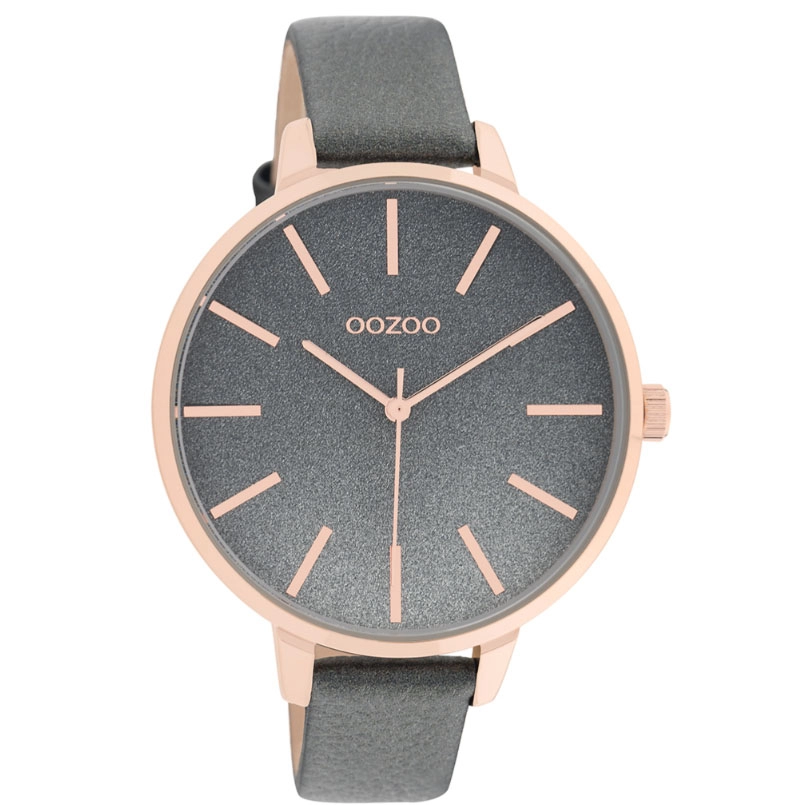 ΡΟΛΟΙ OOZOO  C11033 OOZOO Timepieces Grey Leather Strap