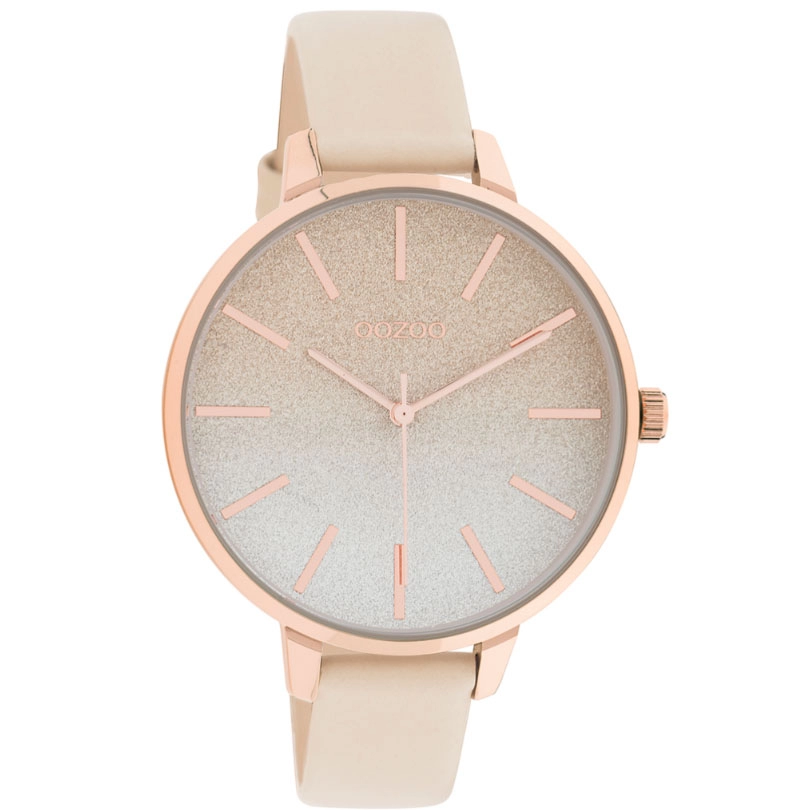 ΡΟΛΟΙ OOZOO C11030 OOZOO Timepieces Beige Leather Strap