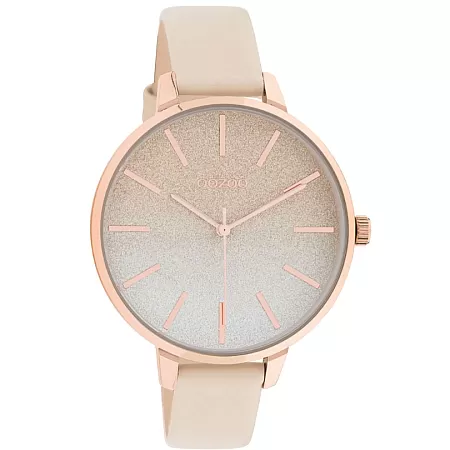 ΡΟΛΟΙ OOZOO C11030 OOZOO Timepieces Beige Leather Strap