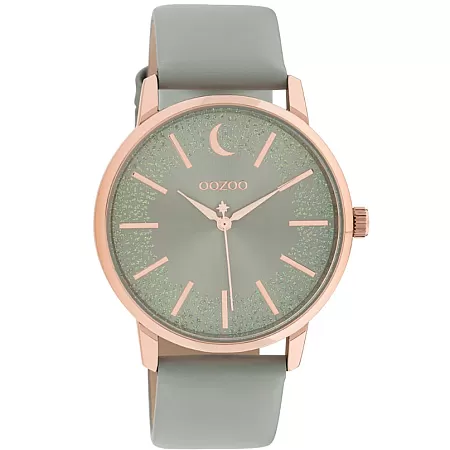 ΡΟΛΟΙ OOZOO C11040 OOZOO Timepieces Grey Leather Strap