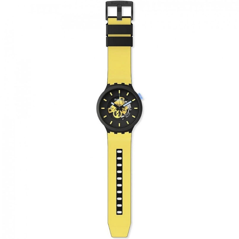 ΡΟΛΟΙ SWATCH SB03B109 SWATCH Big Bold Bioceramic Mustard Skies Yellow Silicone Strap